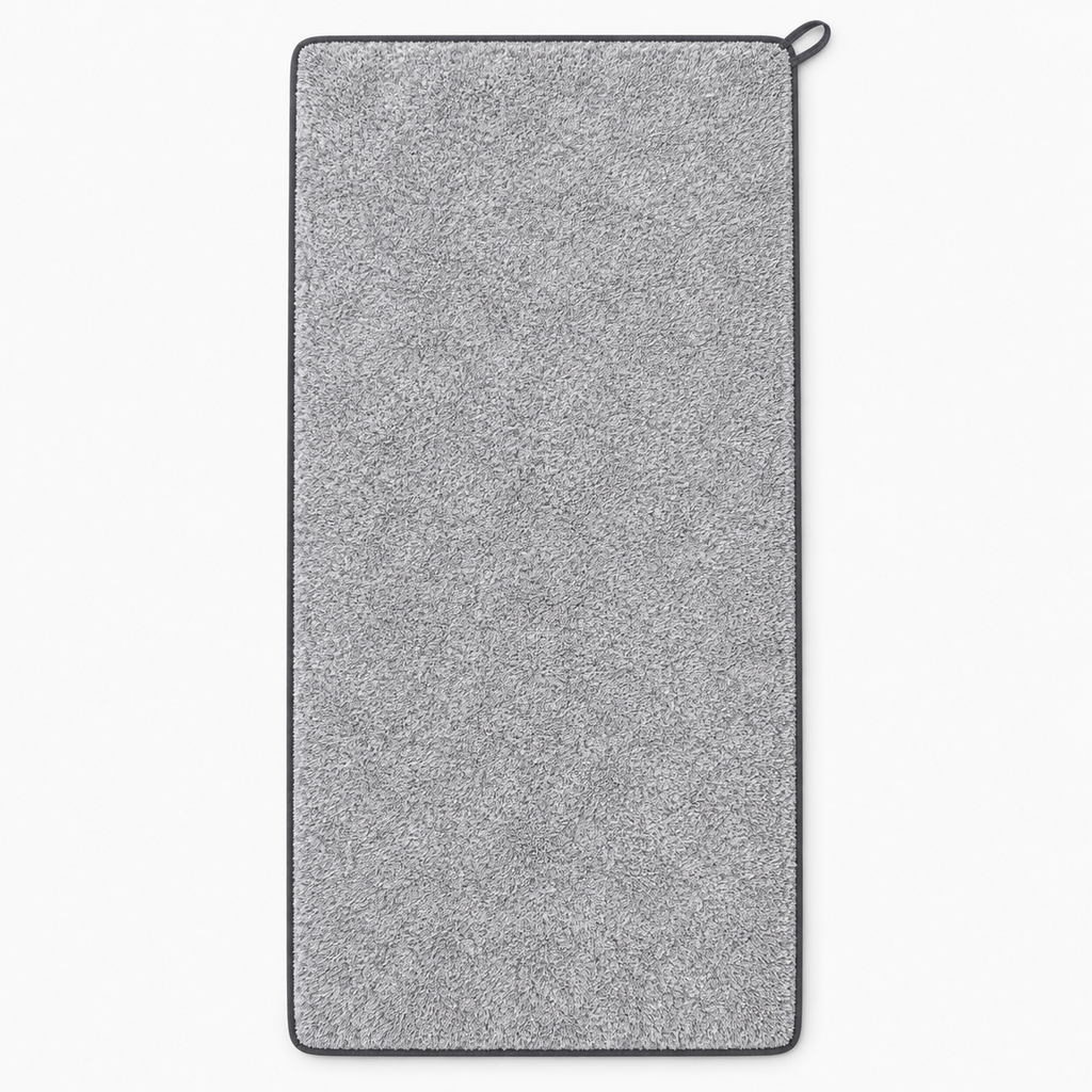 Serviette de bain grise effet chiné
