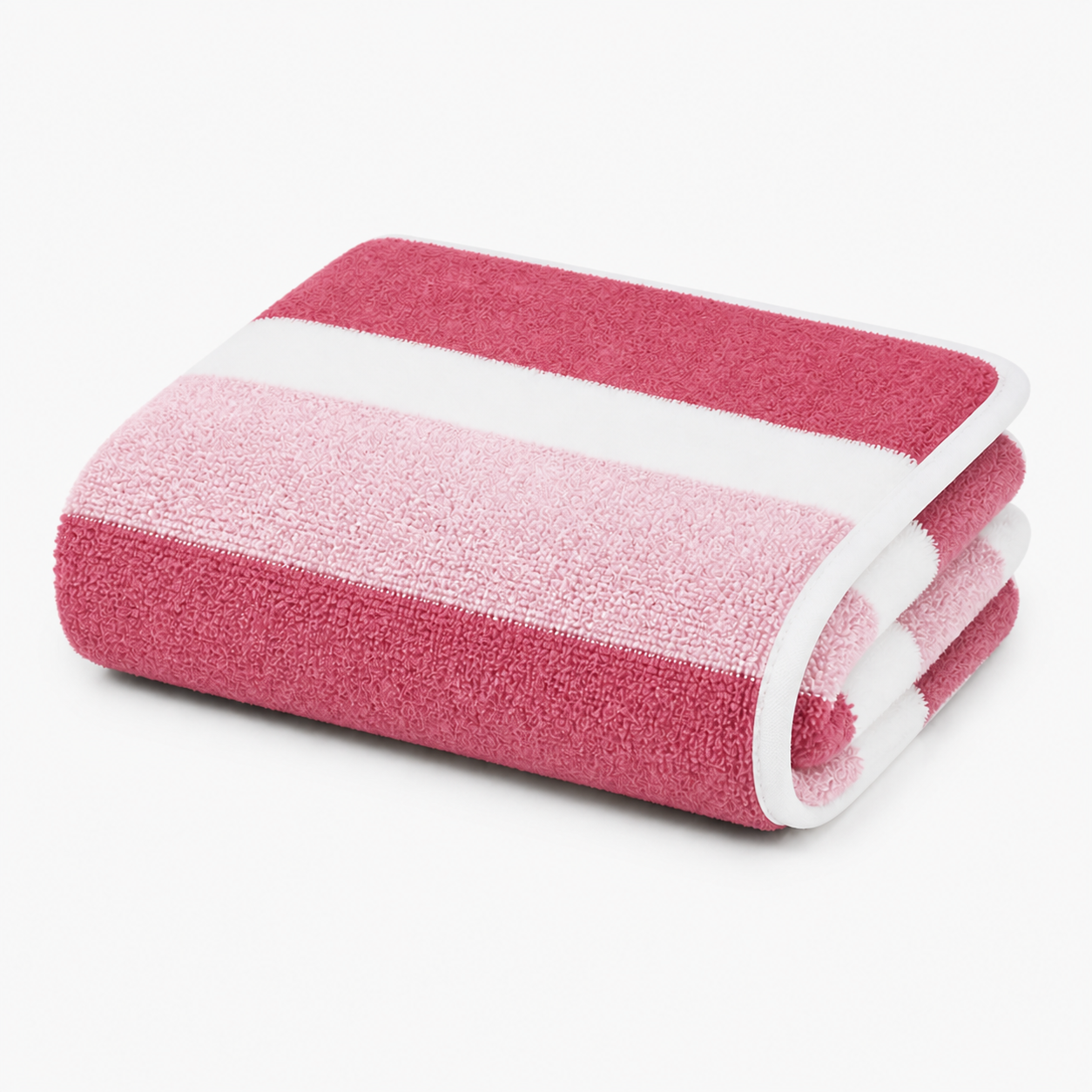 Serviette de bain à rayures contrastées