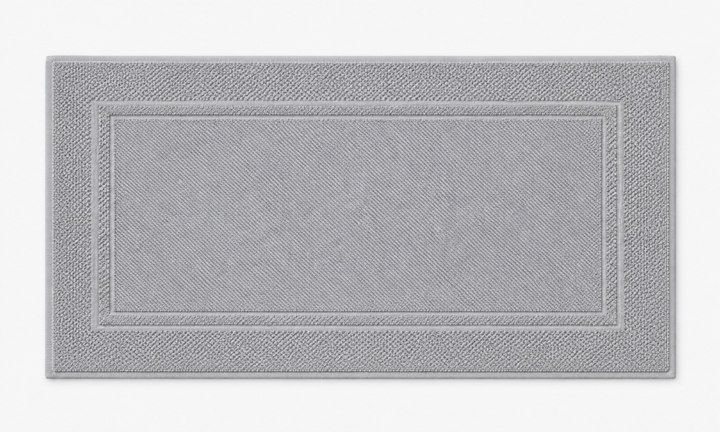 Tapis de bain à double cadre tissé