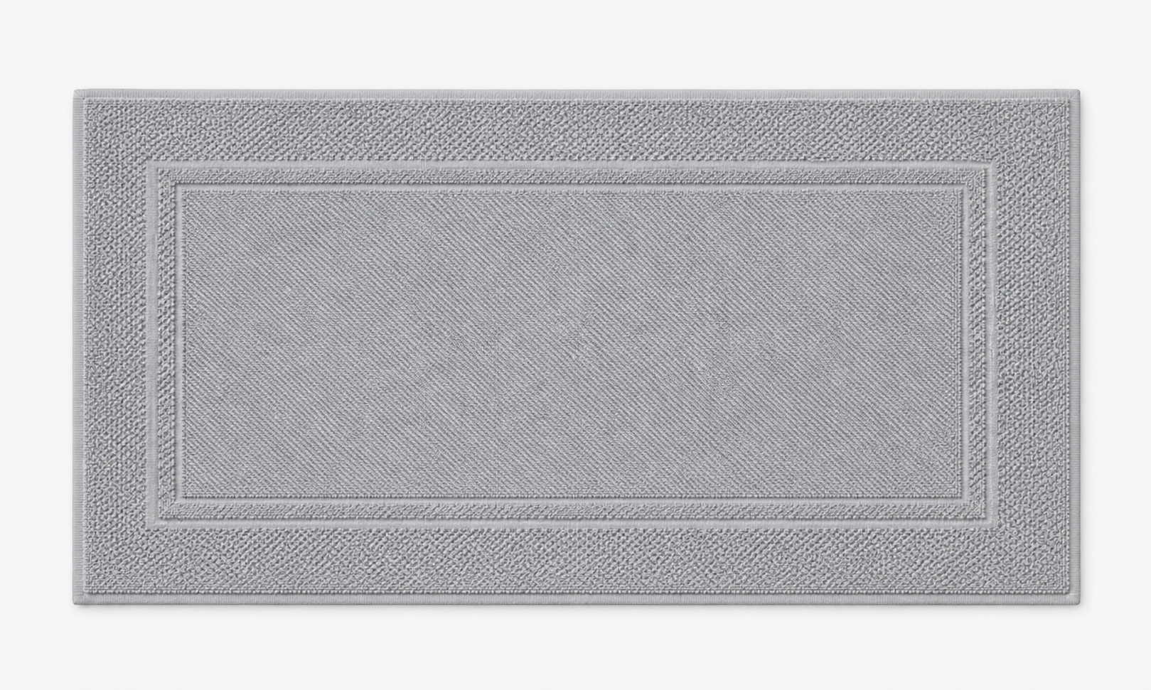 Tapis de bain à double cadre tissé