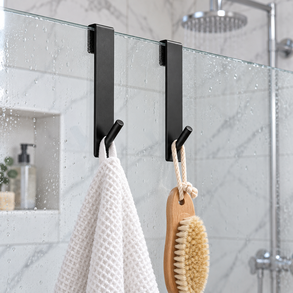 Lot de 2 crochets pour paroi de douche