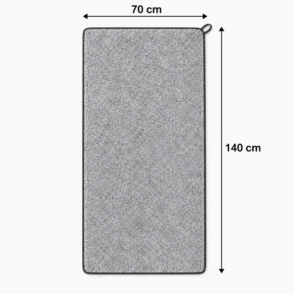 Serviette de bain grise effet chiné