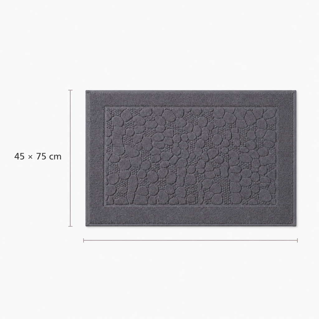 Tapis de bain à relief minéral