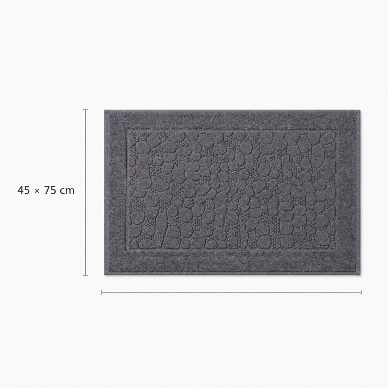Tapis de bain à relief minéral