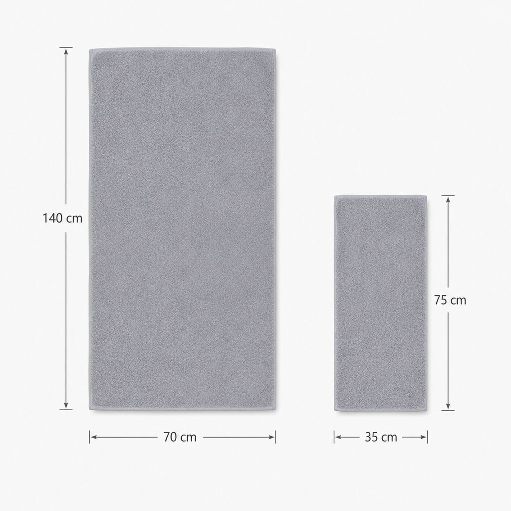 Duo de serviettes unies au toucher velours