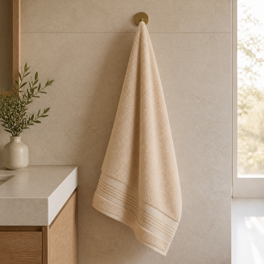 Serviette pour les mains à surpiqûres délicates