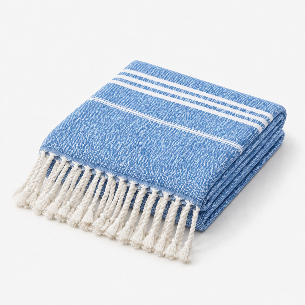 Drap de bain tissé à franges