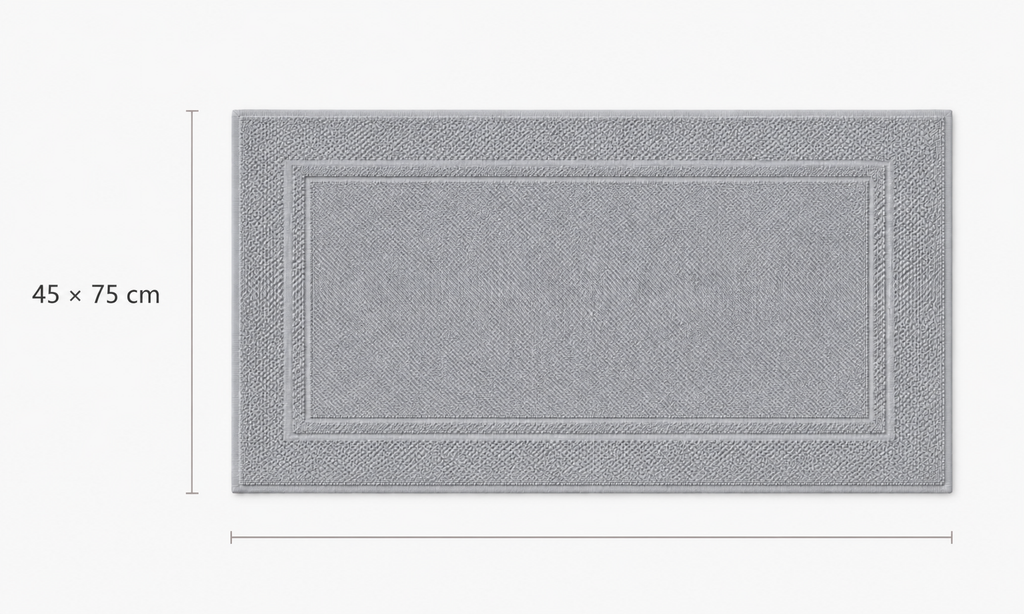 Tapis de bain à double cadre tissé