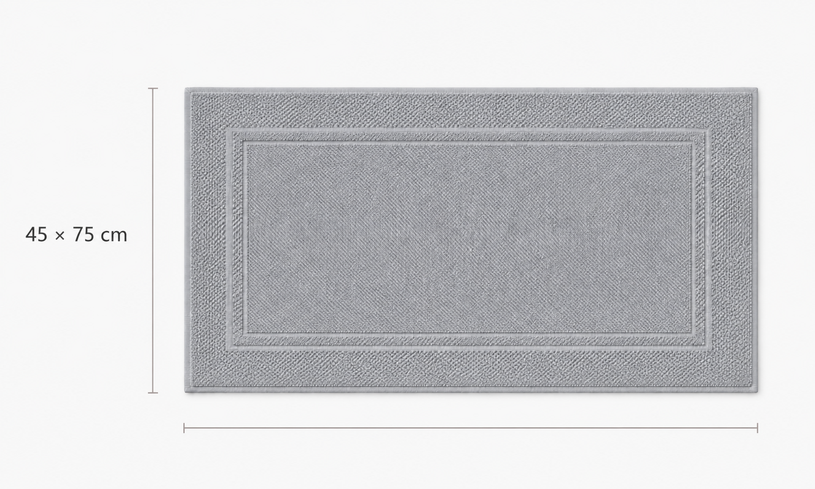 Tapis de bain à double cadre tissé