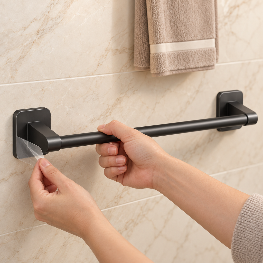 Porte serviettes mural finition graphite