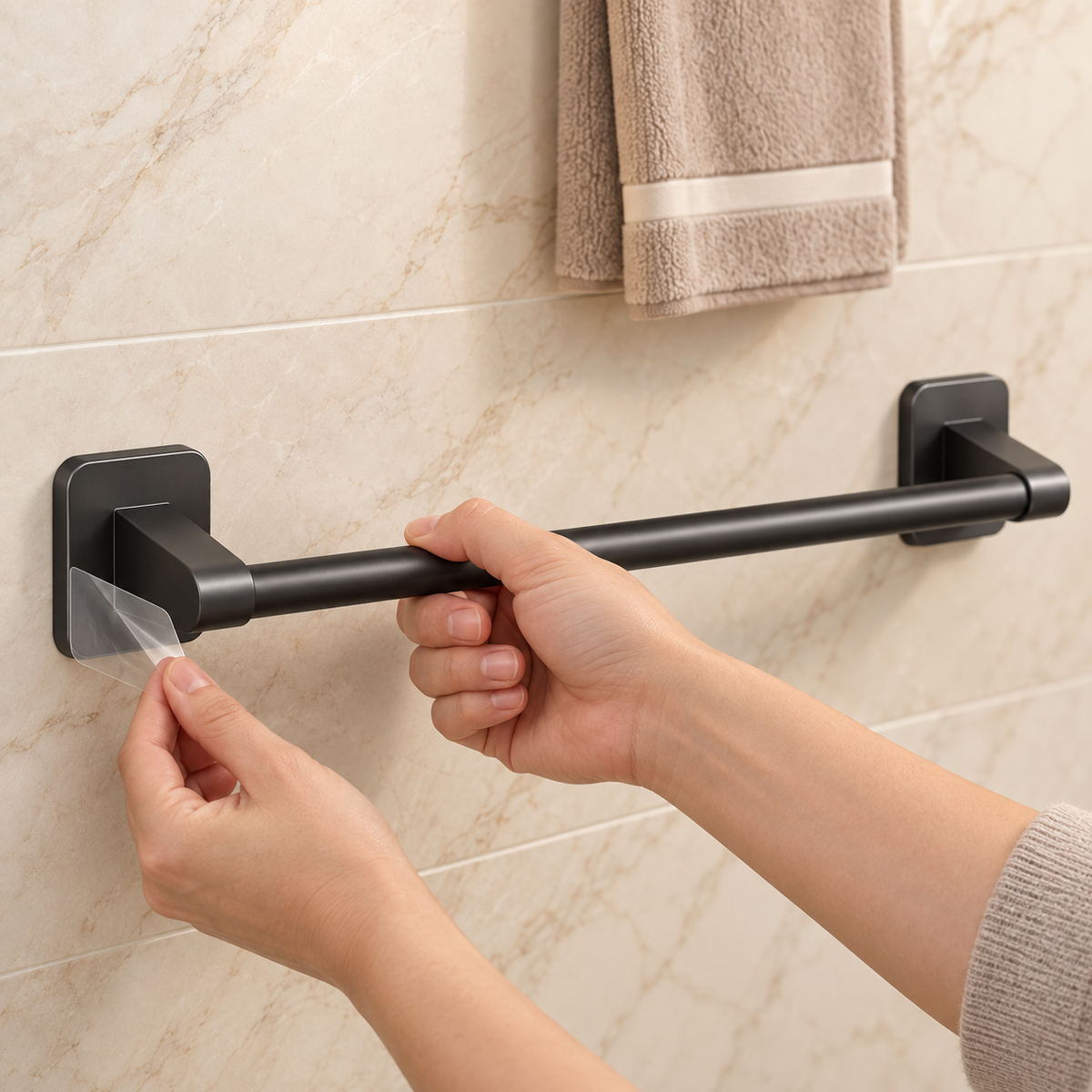 Porte serviettes mural finition graphite
