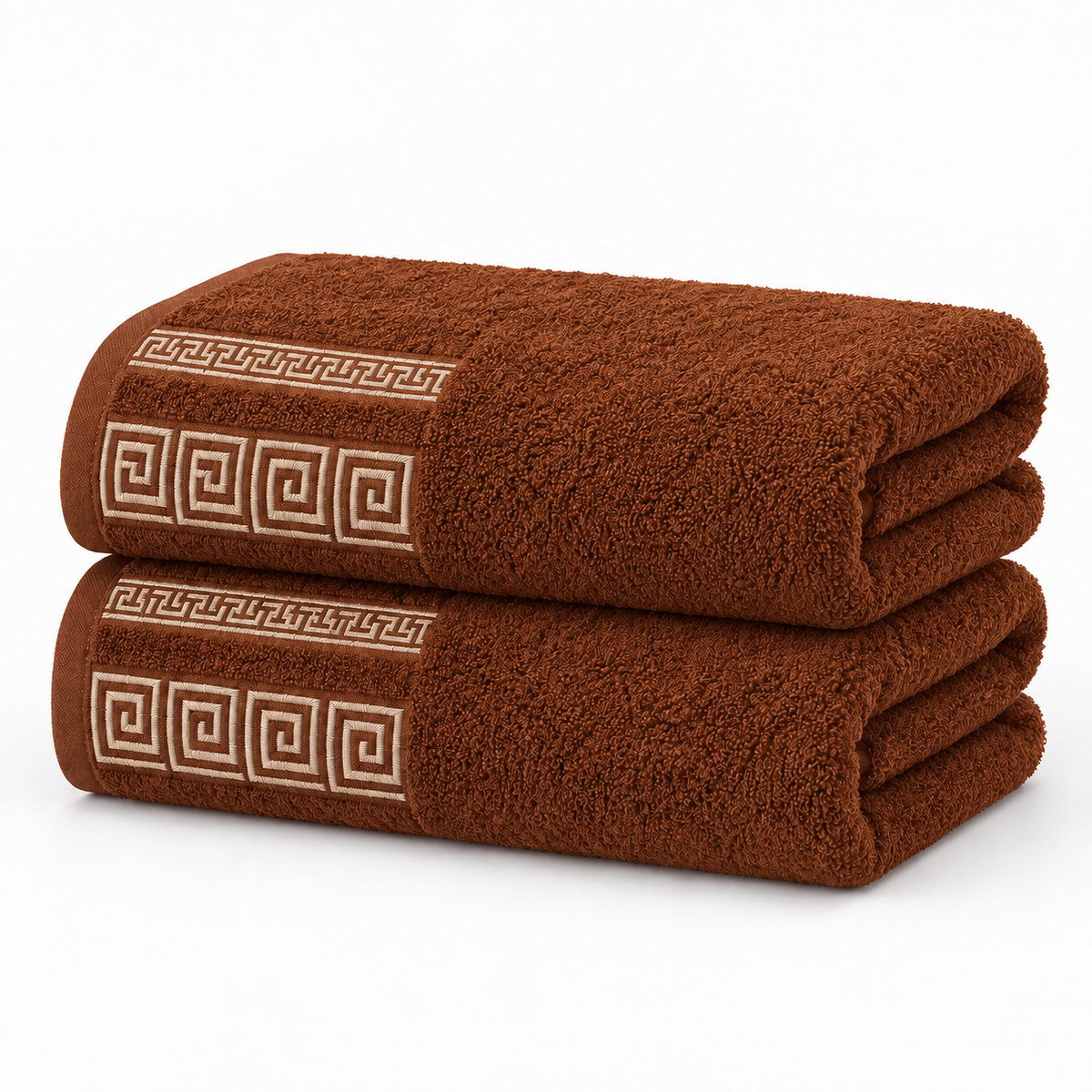 Duo de serviettes en coton à motifs grecs