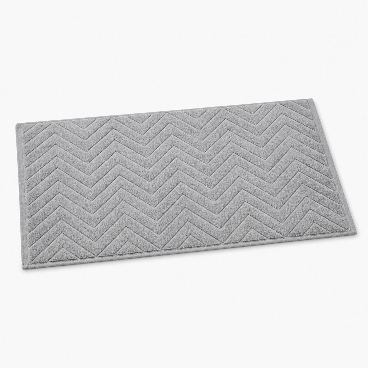 Tapis de bain texturé à motif chevrons