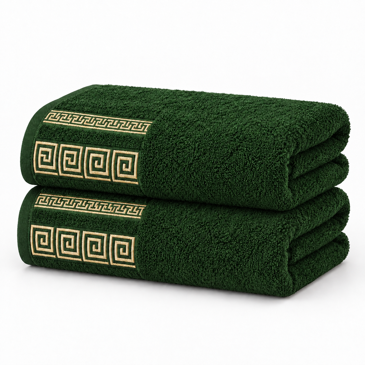 Duo de serviettes en coton à motifs grecs