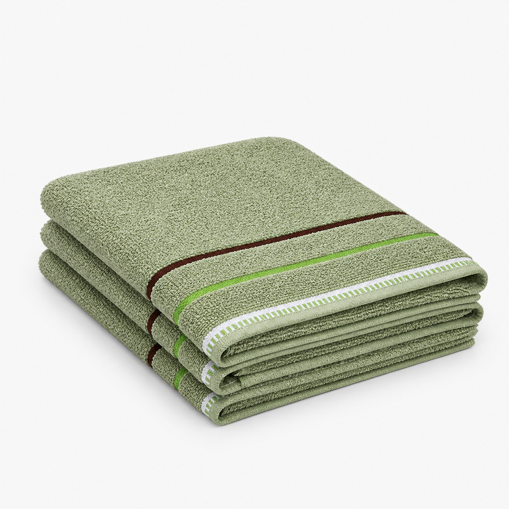 Serviette pour les mains à fines rayures