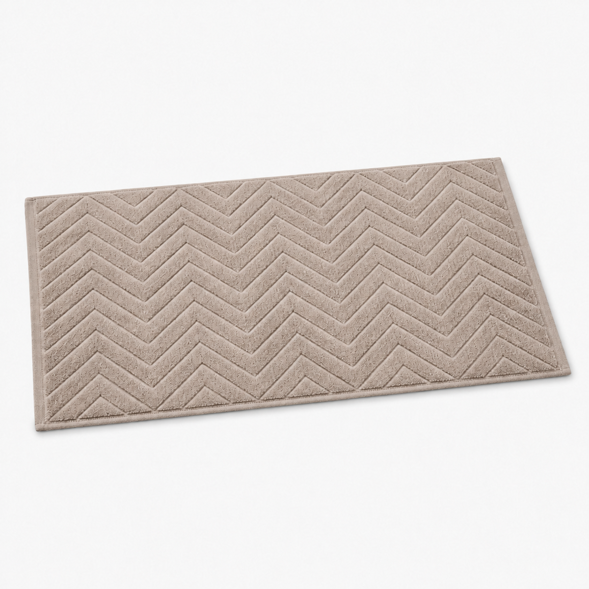 Tapis de bain texturé à motif chevrons