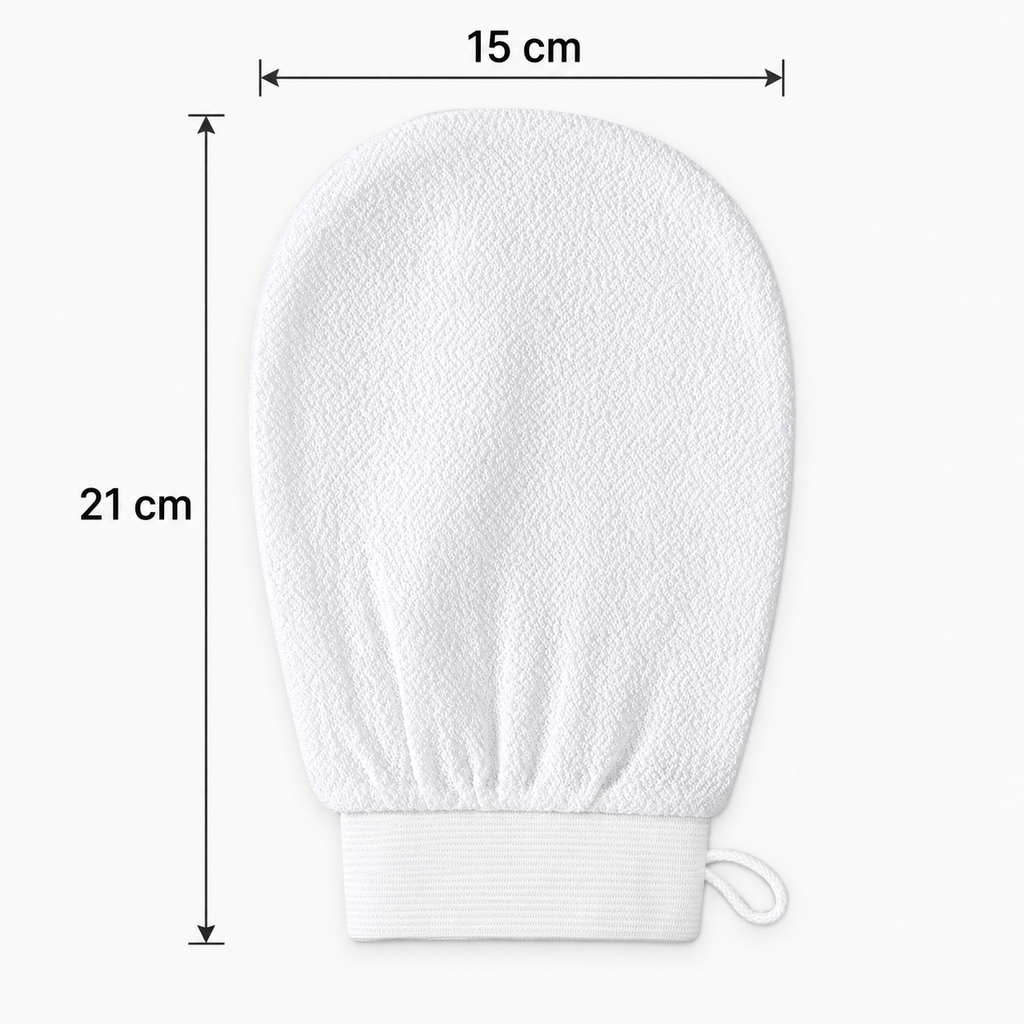 Gant exfoliant en fibres de viscose