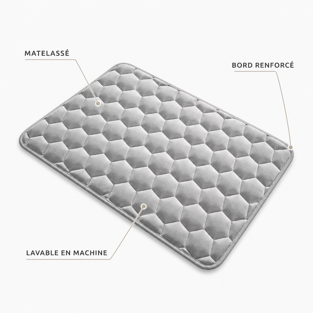 Tapis de bain à relief alvéolé