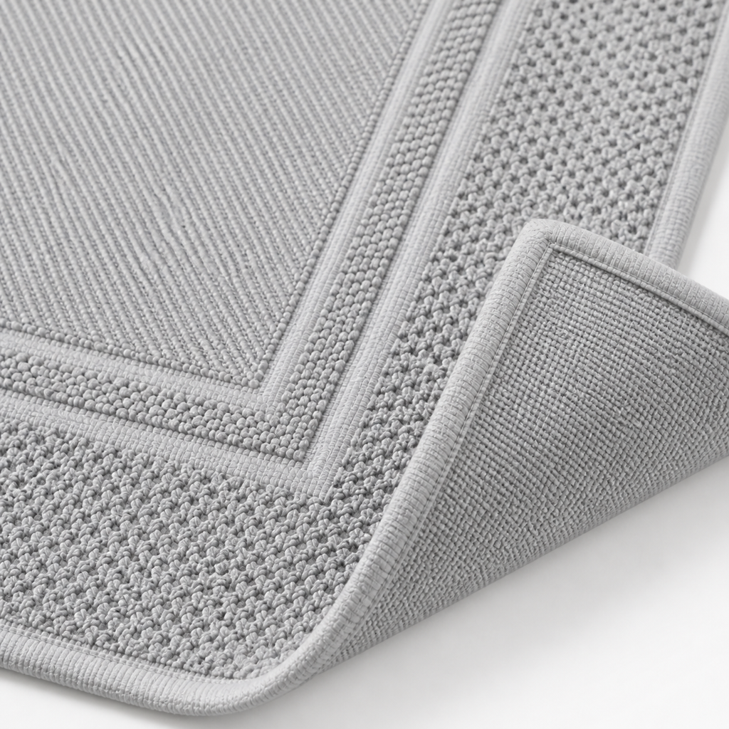 Tapis de bain à double cadre tissé