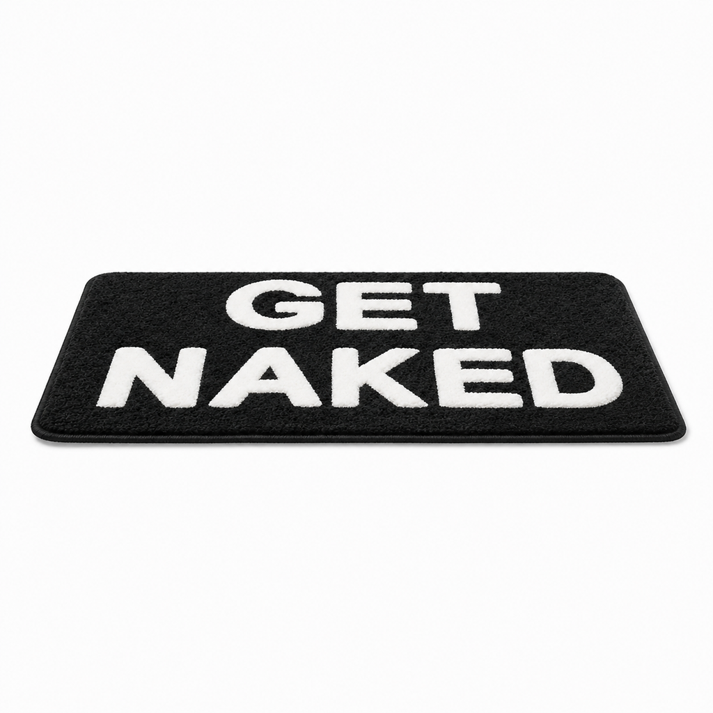 Tapis de bain graphique "Get Naked"