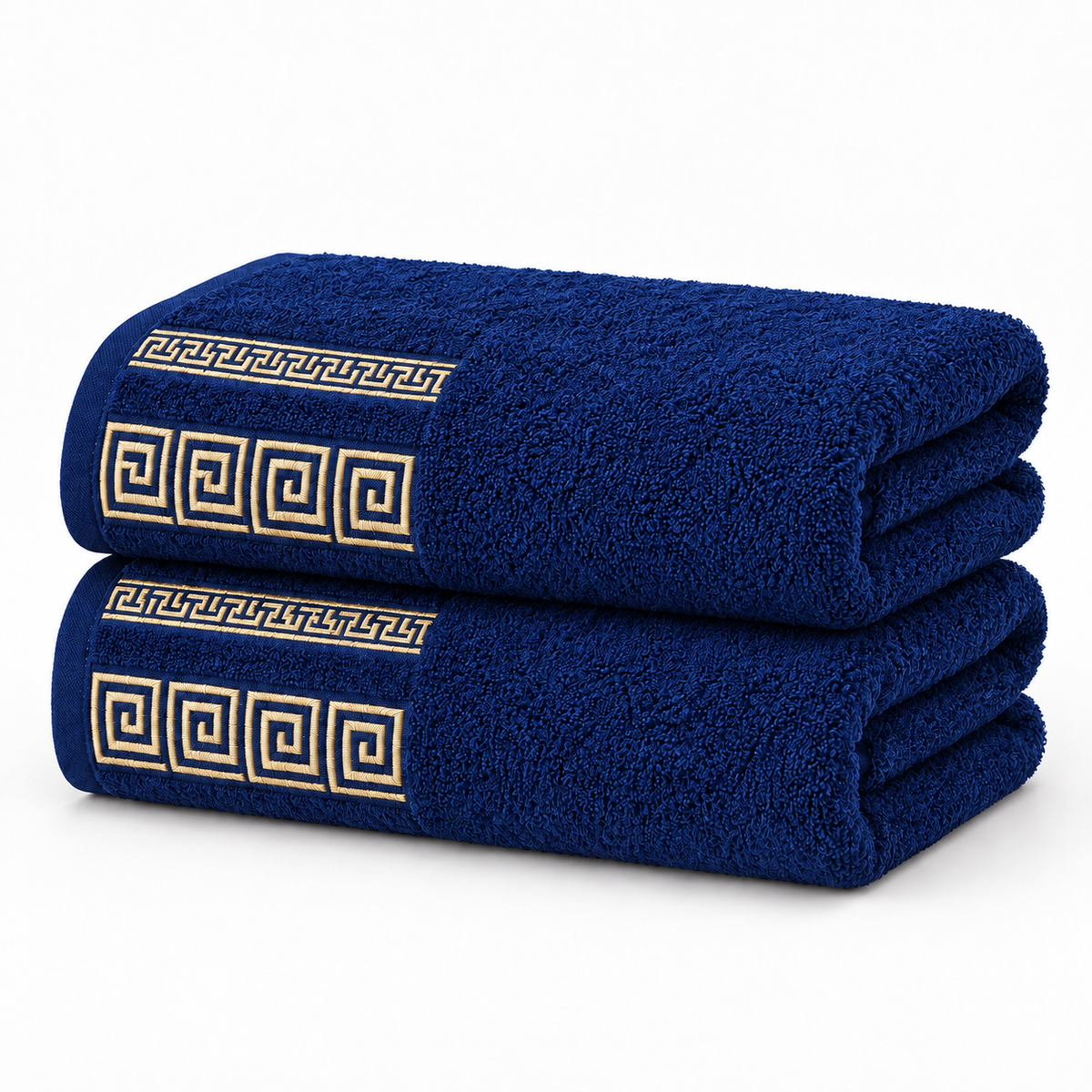 Duo de serviettes en coton à motifs grecs