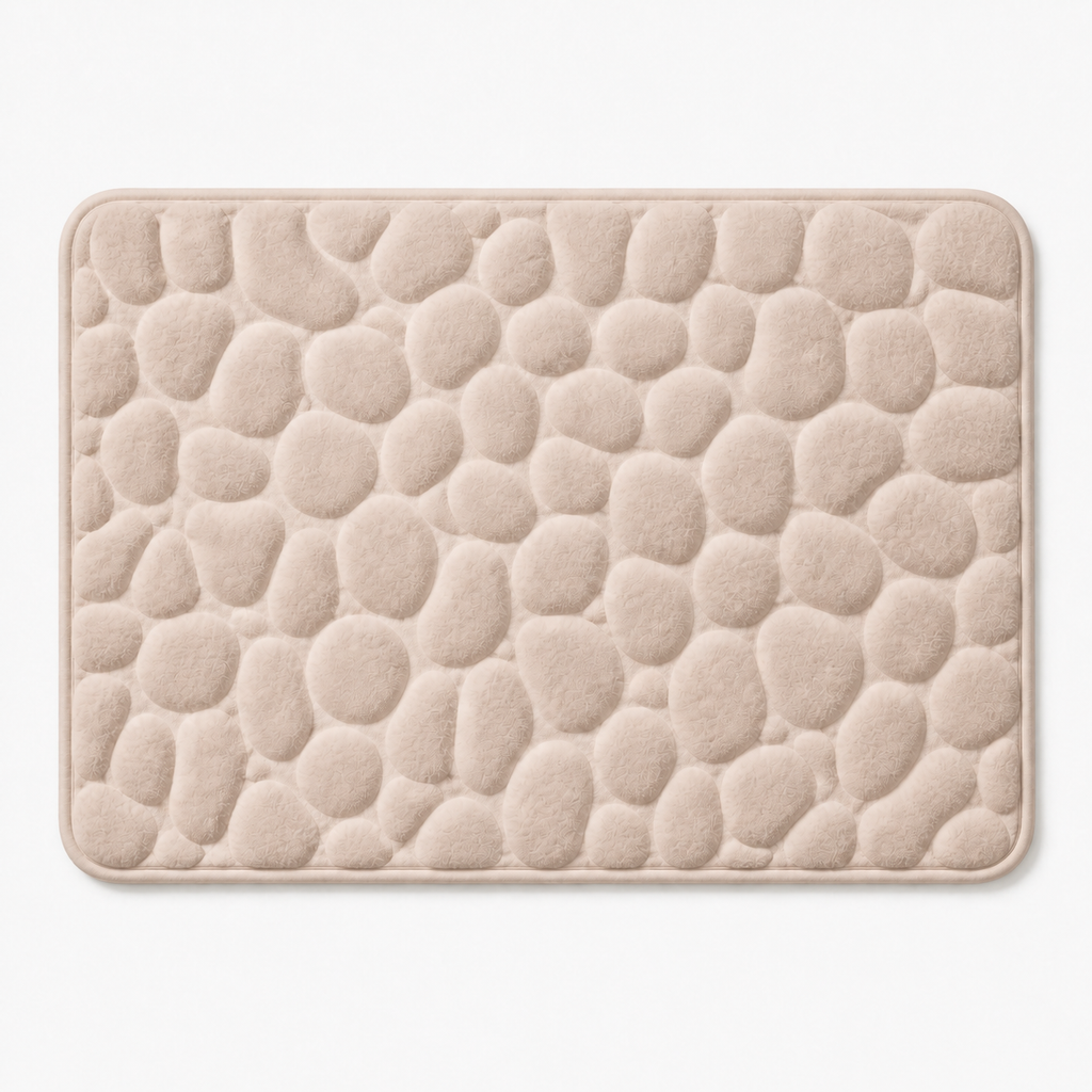 Tapis de bain effet pavé