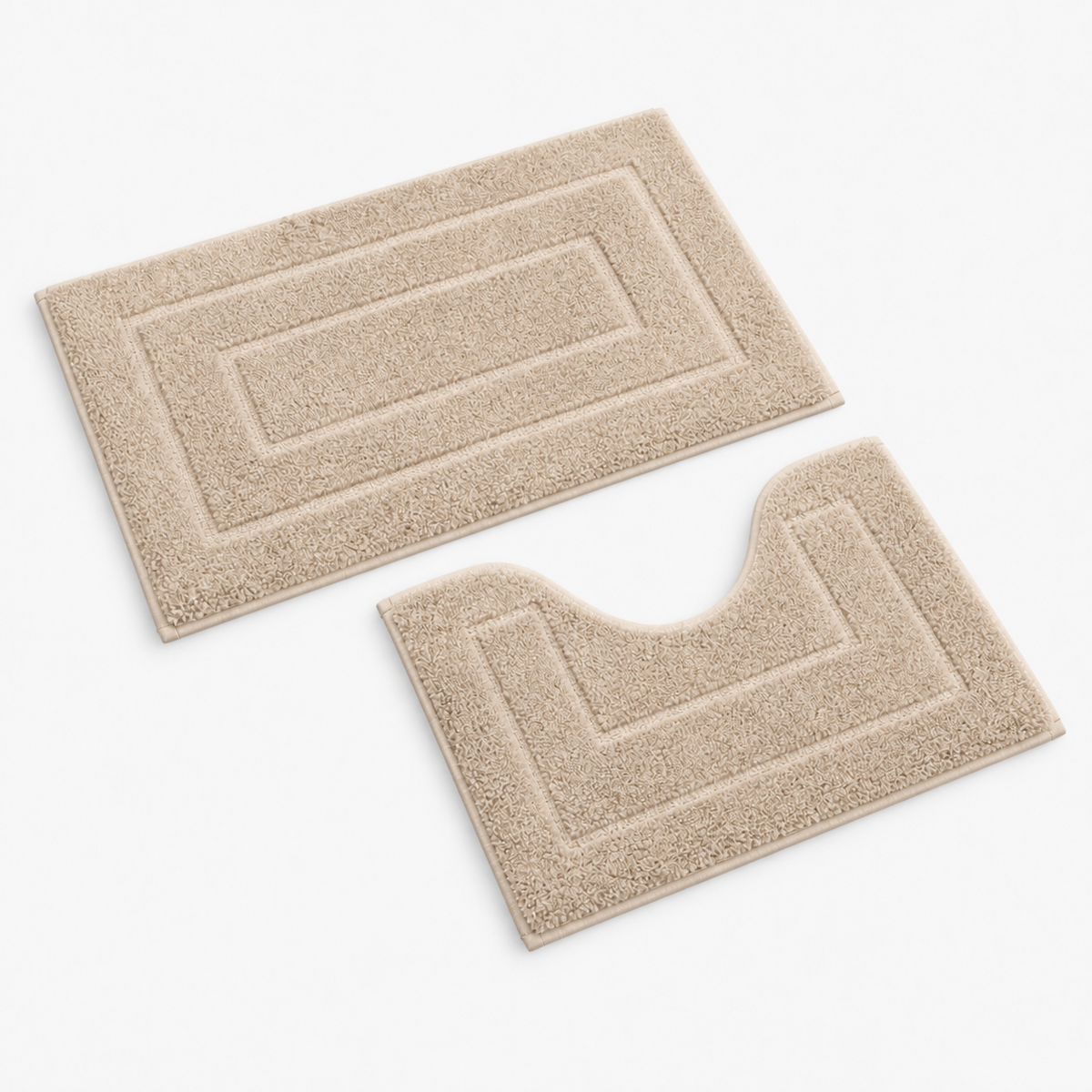 Ensemble de tapis de salle de bain à relief géométrique