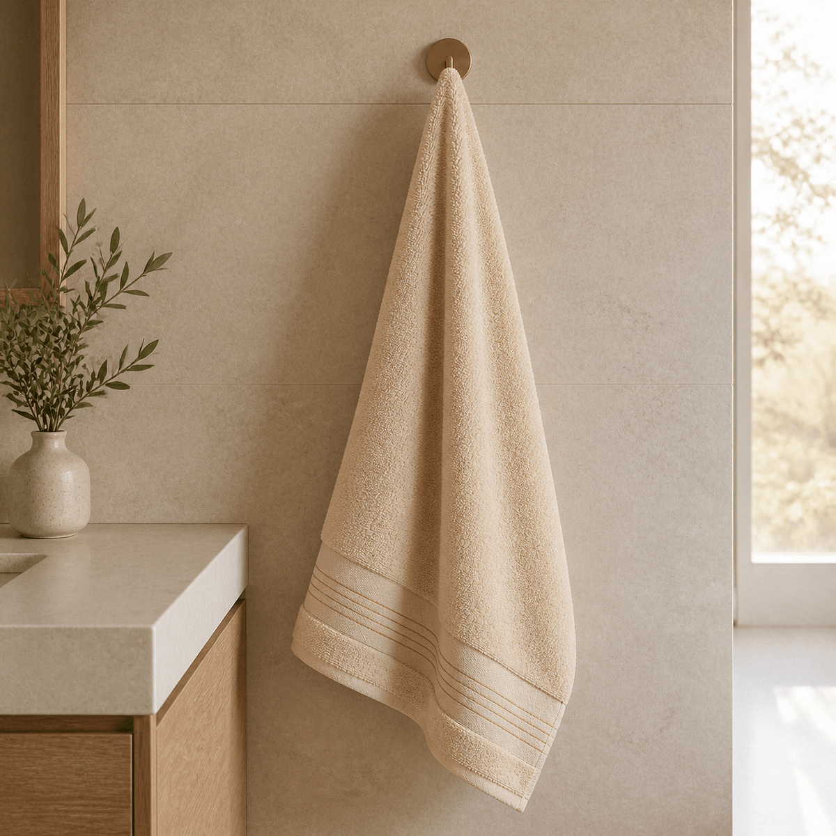 Serviettes de bain - Serviette pour les mains à surpiqûres délicates - Velune