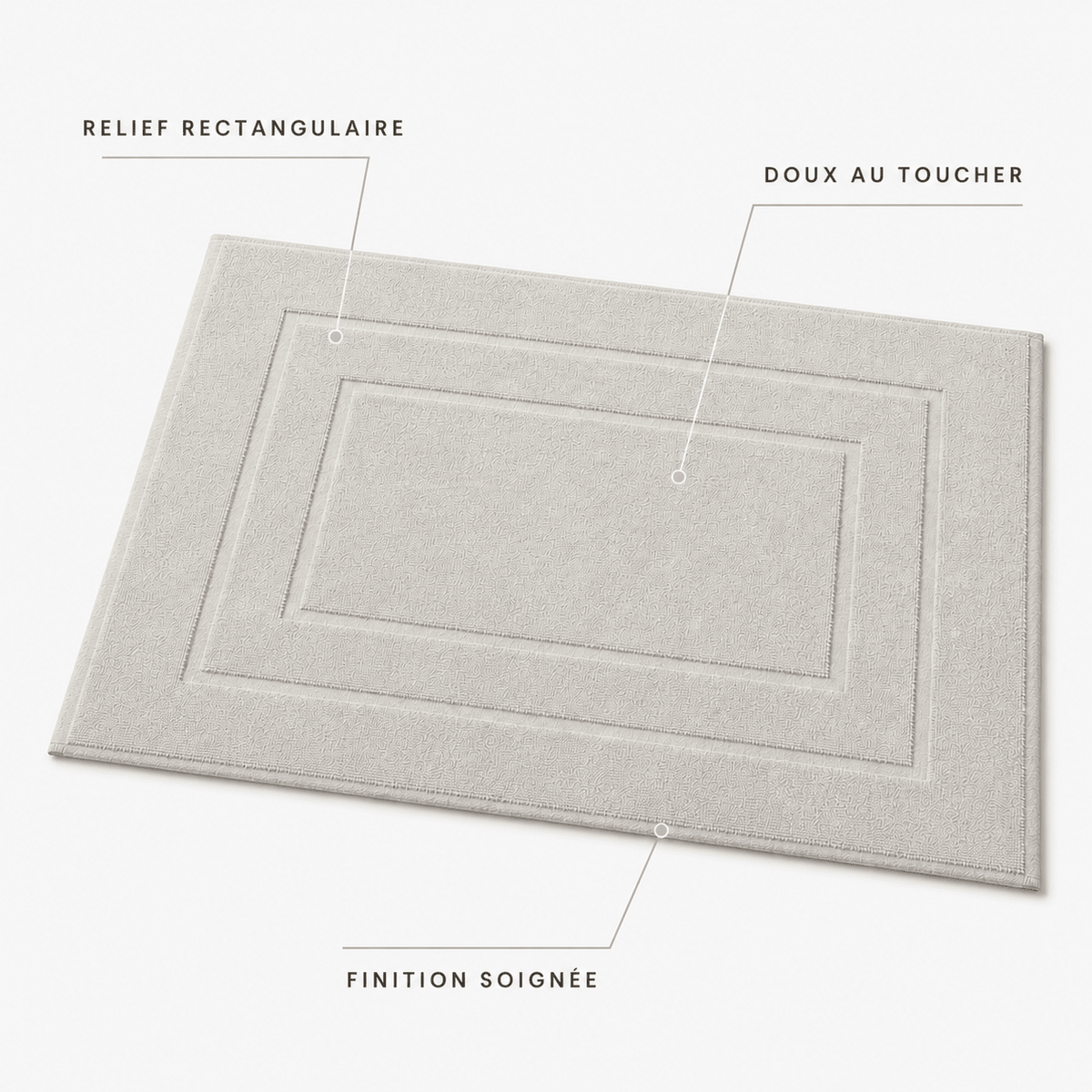 Tapis de bain - Tapis de bain à cadres concentriques - Velune